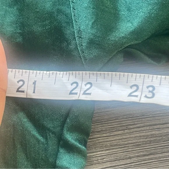 Vintage 90s Emerald Green/Gold Nylon Windbreaker Suit Women's Size Small Sporty - Picture 8 of 16